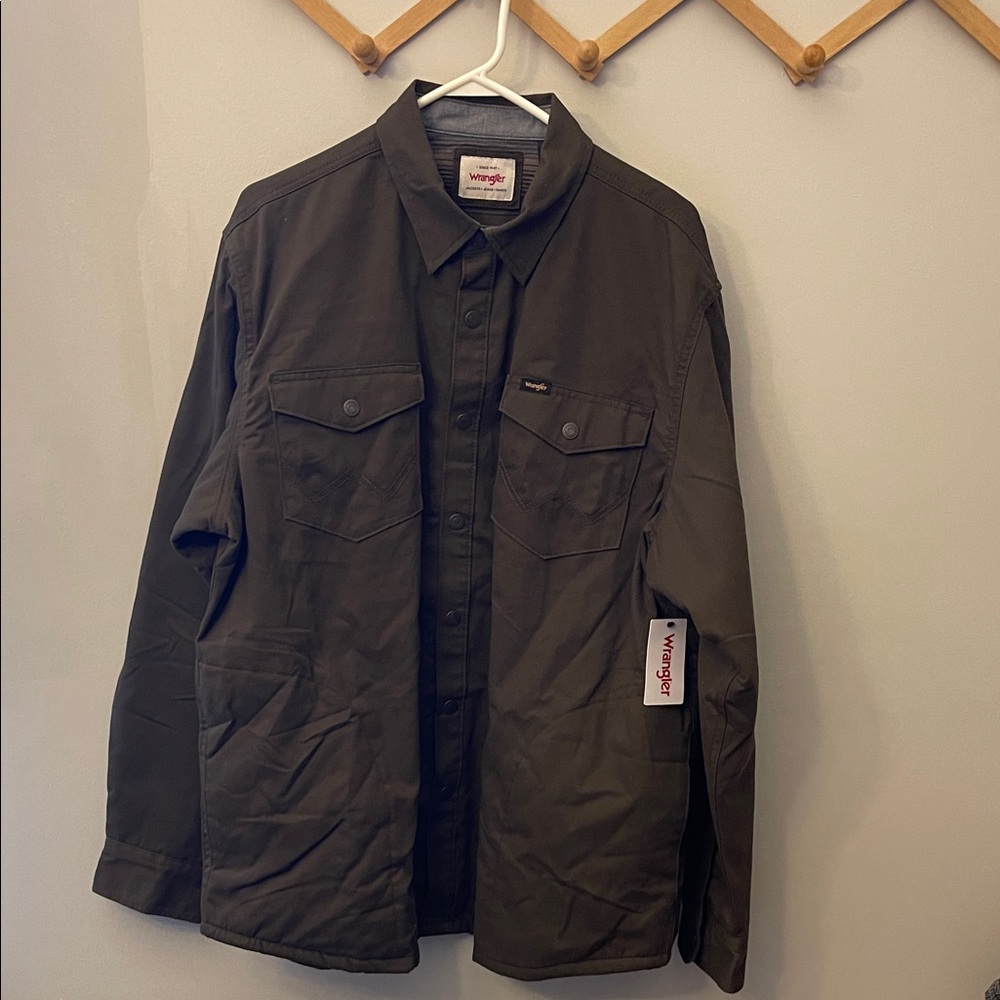 Wrangler Men's Dark Green Lined Shirt Jacket